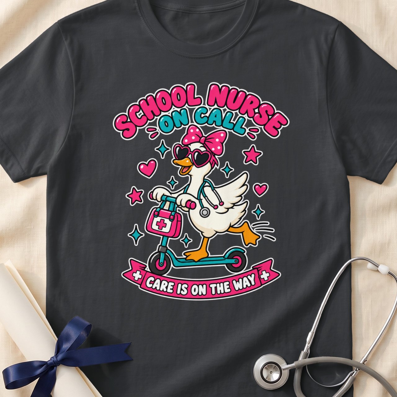 School Nurse On Call Whimsical T-Shirt