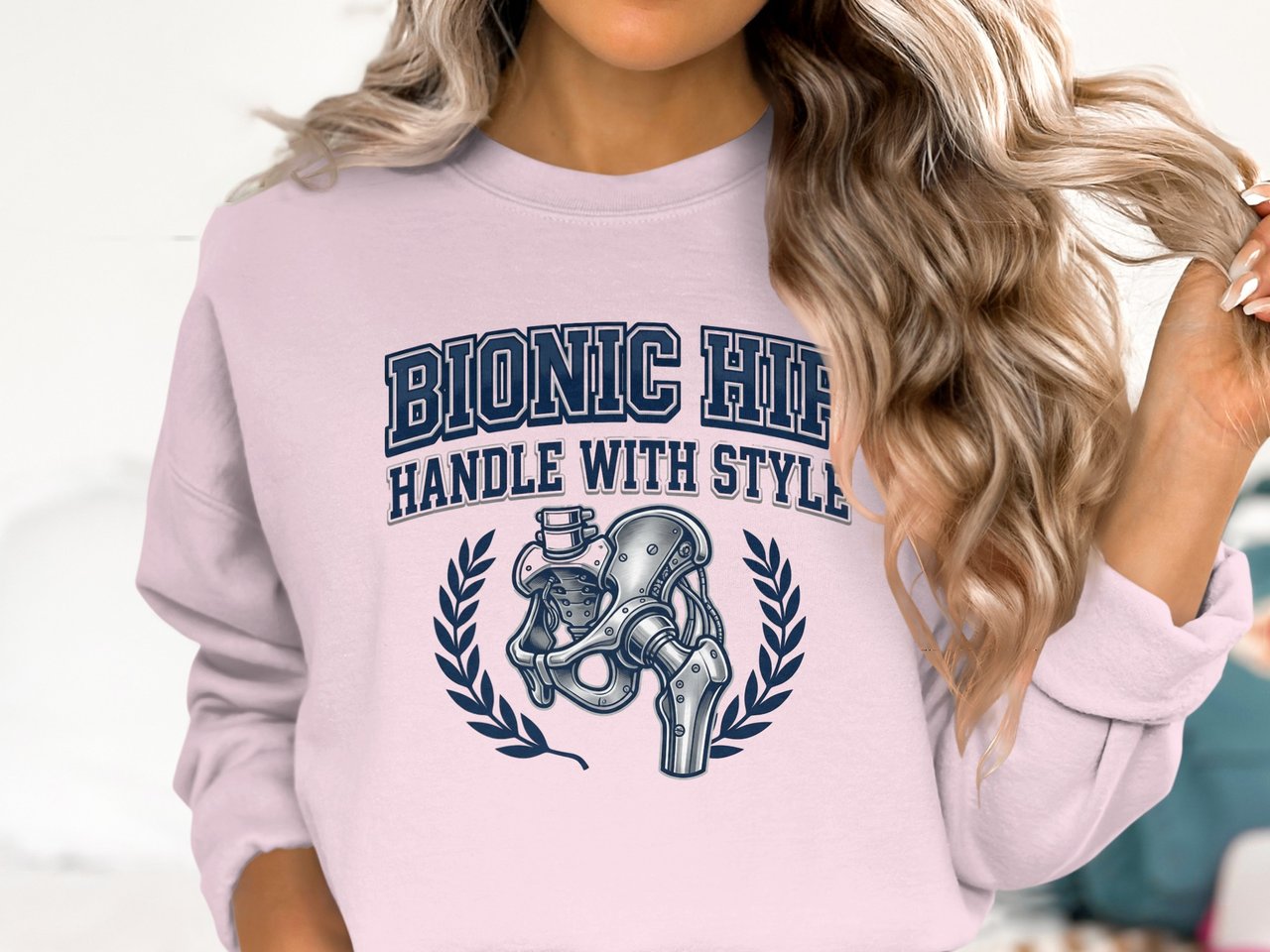 Bionic Hip T-Shirt: Handle With Style Design, Hip Replacement Surgery Recovery Apparel
