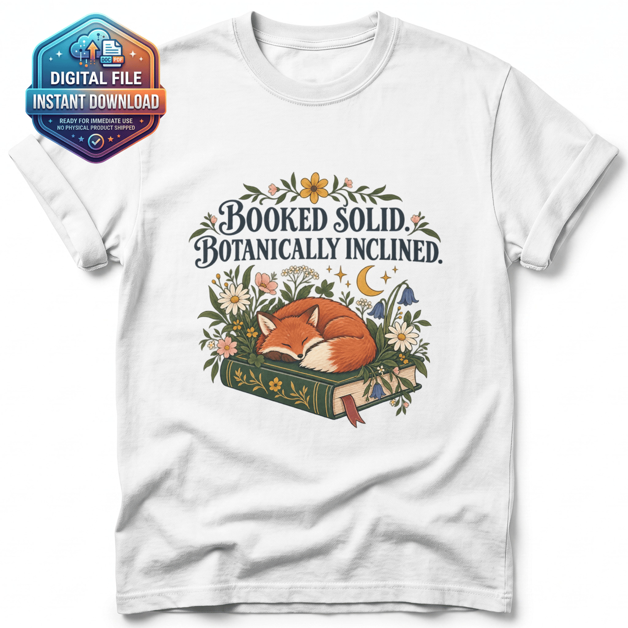 Booked Solid Botanically Inclined Digital PNG