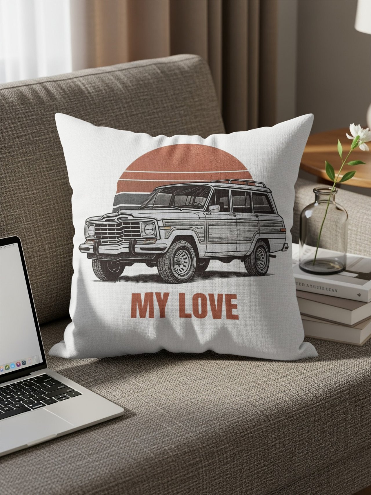 Grand Wagoneer Pillows, Waggy Pillowcases, My Love Gift, Retro Car Decor, Vintage Vehicle Art, Classic SUV Design, Cozy Home Accent