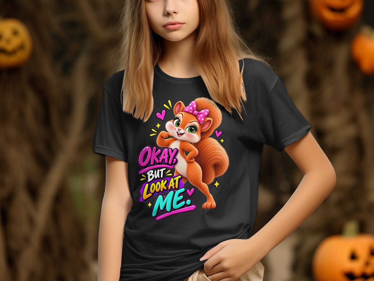 Okay But Look At Me Sally the Squirrel Tee