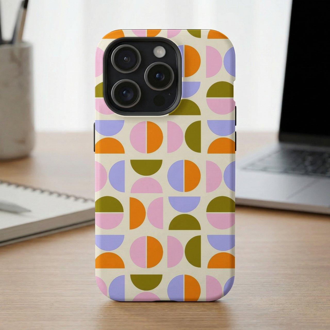Retro Mid Century Geometric MagSafe® Phone Case