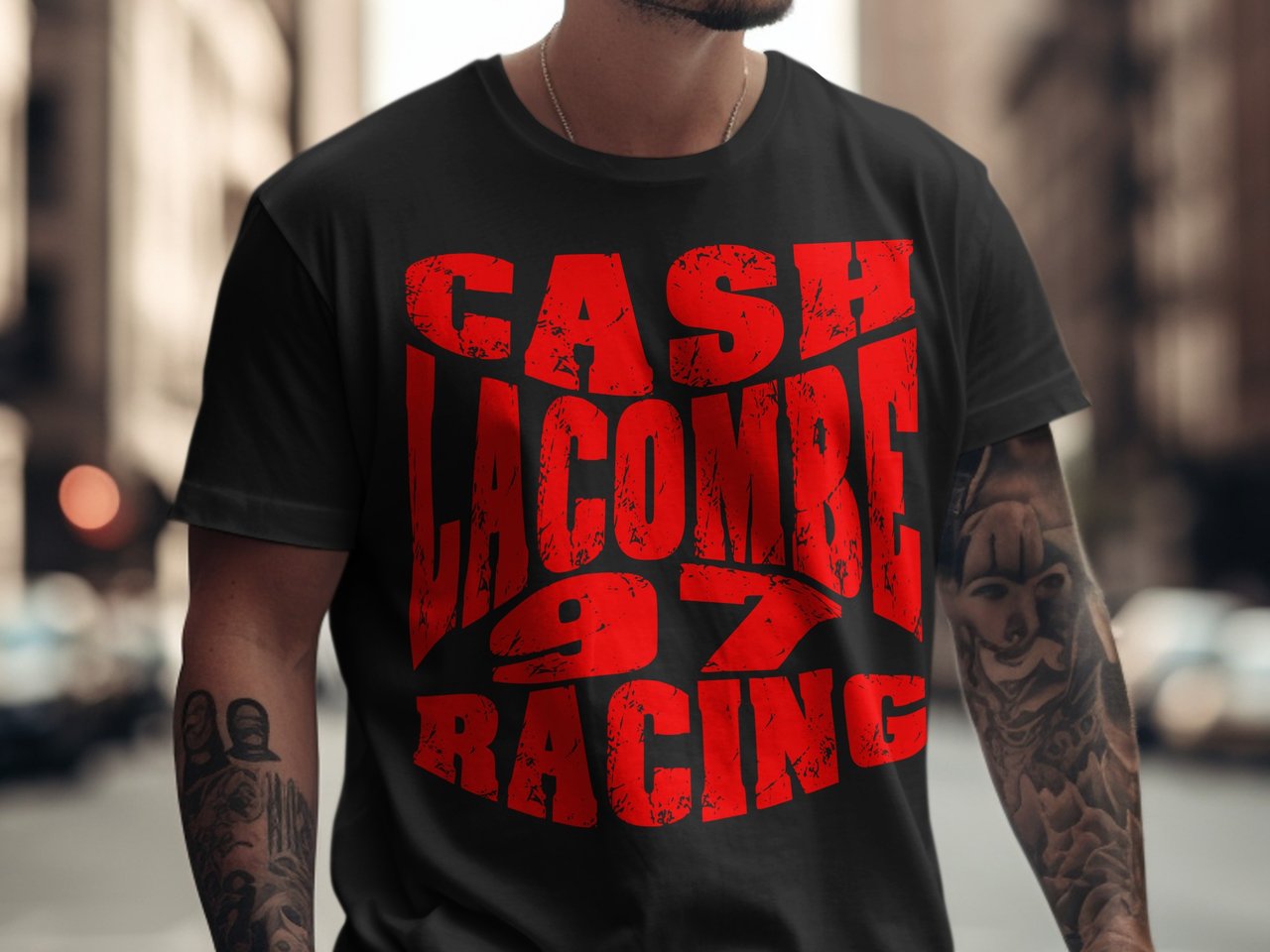 Cash Lacombe #97 Racing Shirt – Red Graphic | Official CLR Comfort Colors 1717 Tee