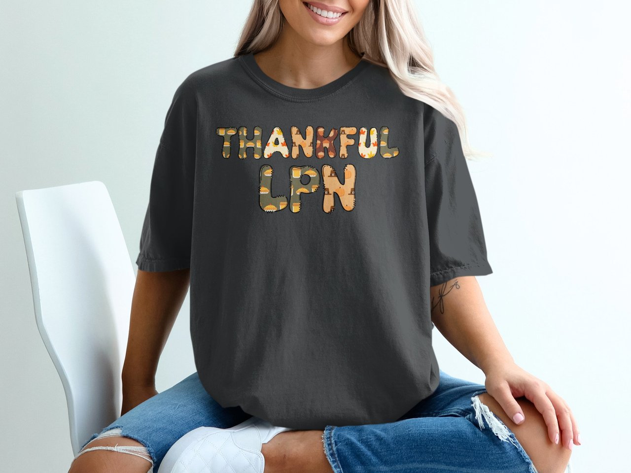 Thankful LPN Autumn Vibes Graphic Tee