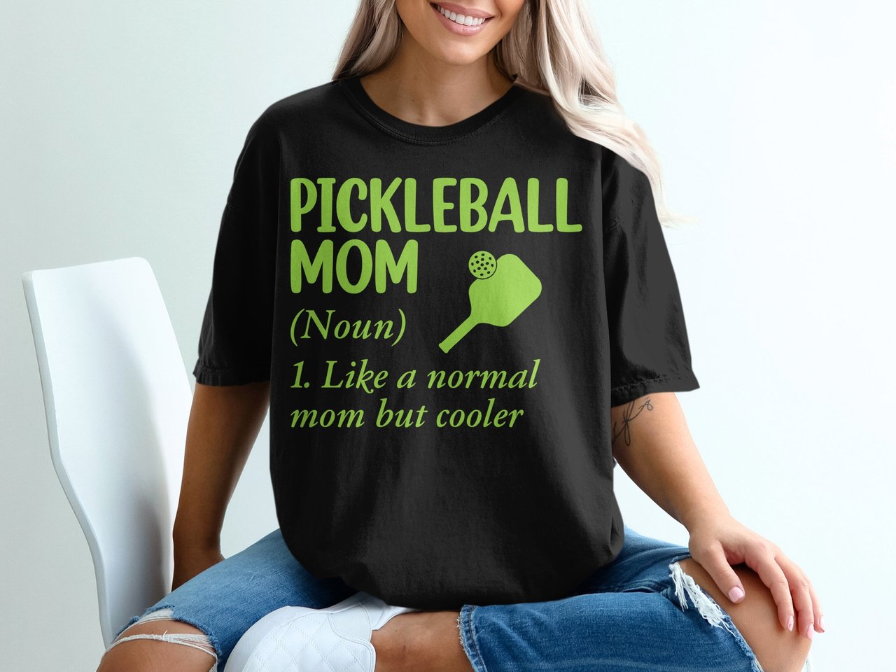 Pickleball Comfort Colors Shirt, Pickleball Mom Like A Normal Mom But Cooler, Vintage Graphic Tee
