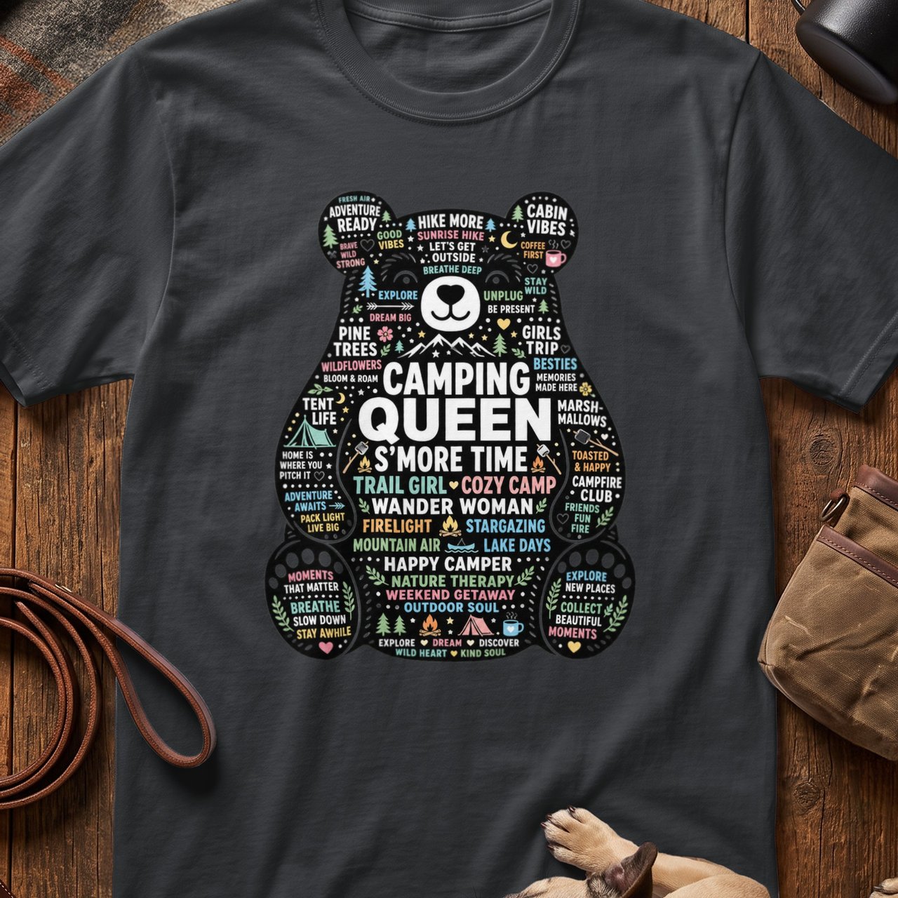 Camping Queen Bear Tee
