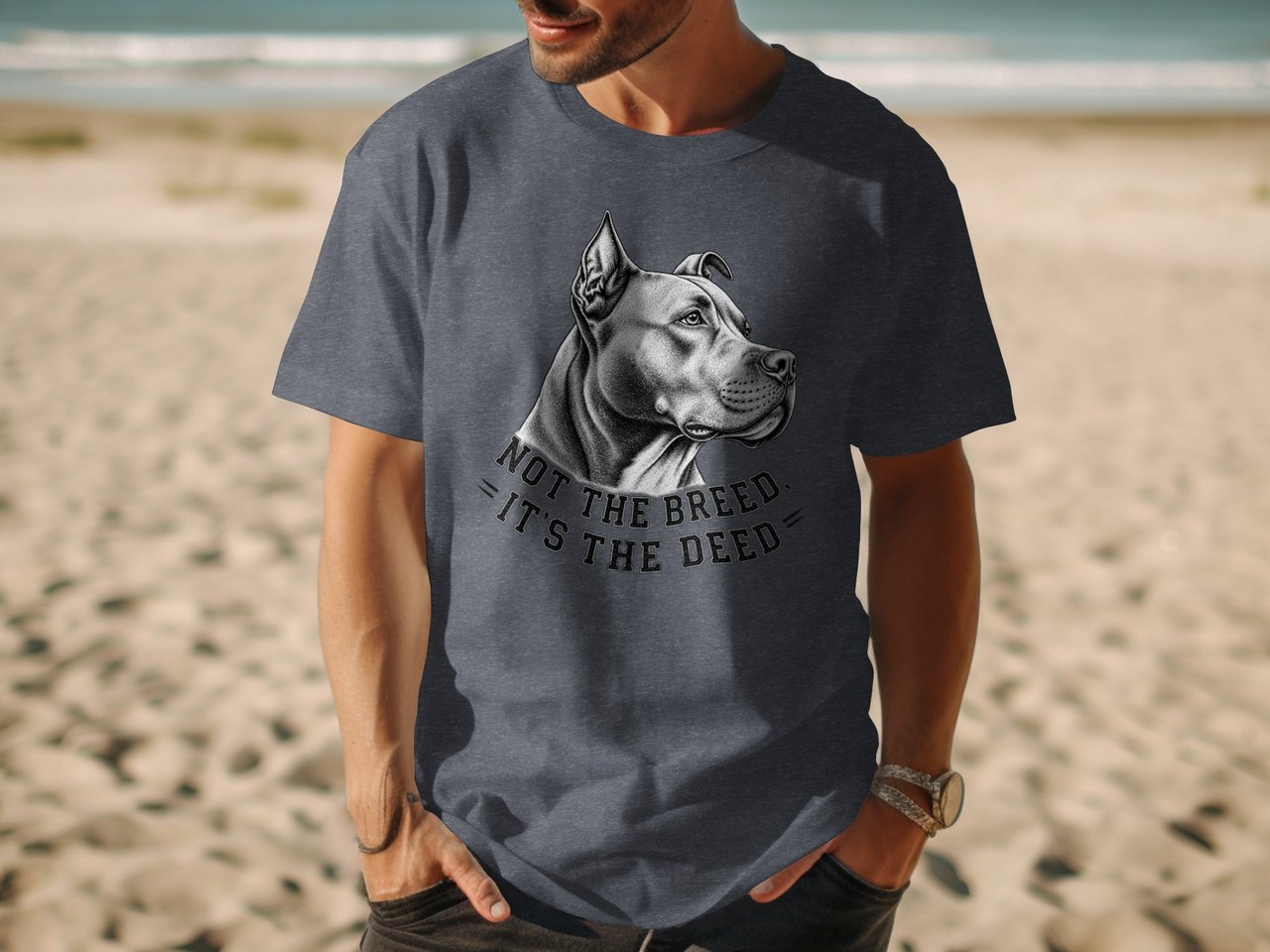 Not The Breed It's The Deed Tee | Pit Bull Rescue Shirt | Pittie Lover Gift | Bully Breed Tee