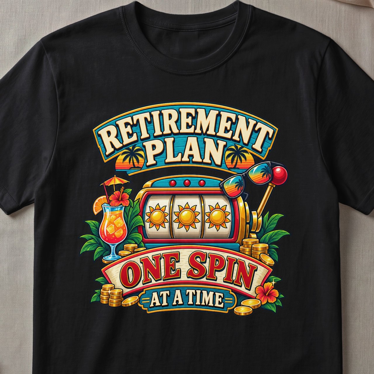 Retirement Plan Slot Machine T-Shirt