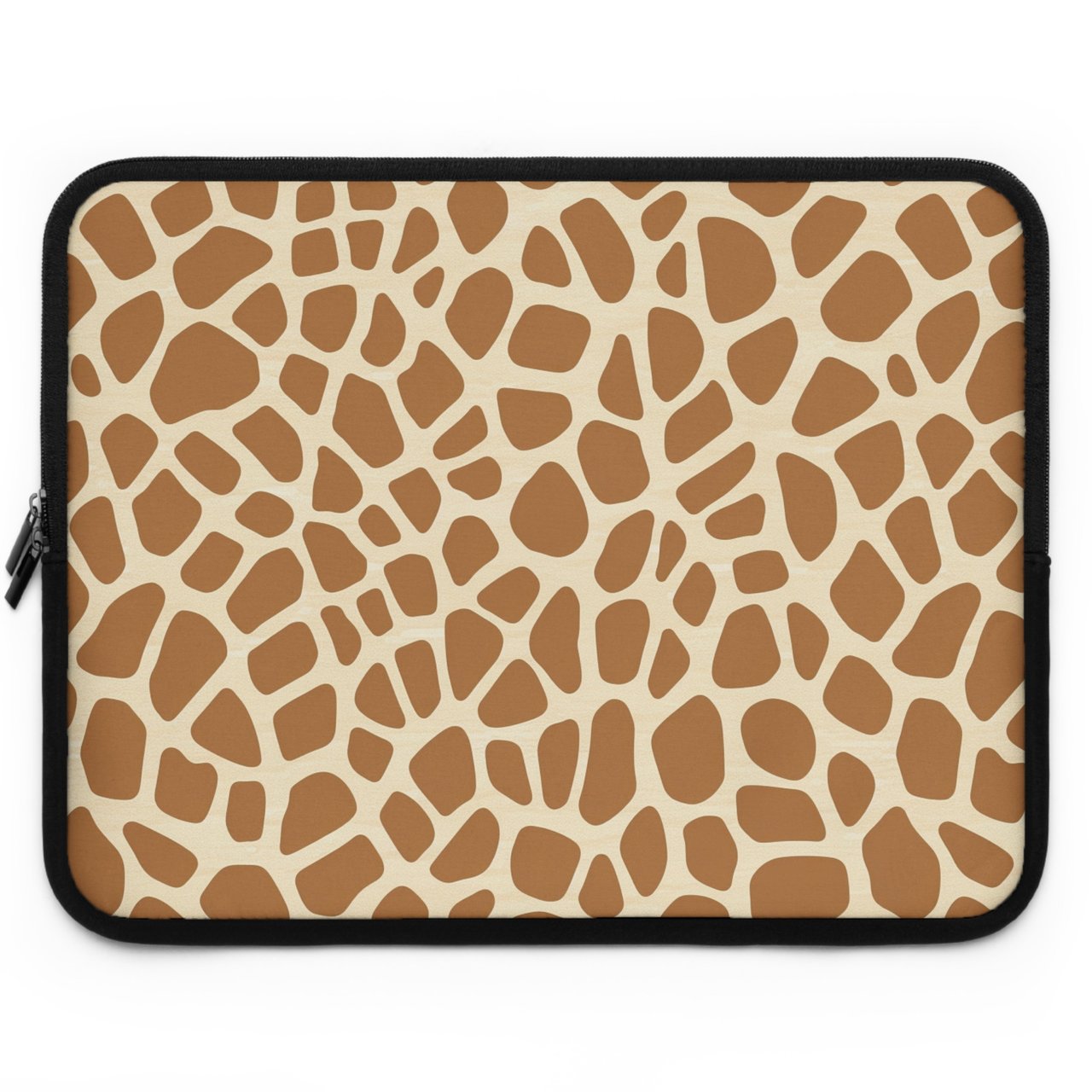 Giraffe Print Laptop Sleeve, Aesthetic Animal Spots Padded Computer Case, Cute Safari Accessory Pouch for Her