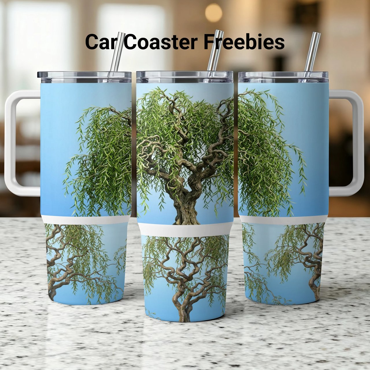 Weeping Willow Tree Tumbler Wrap Design 40oz, Digital Download Boho Nature Tumbler PNG Sublimation File for Crafters