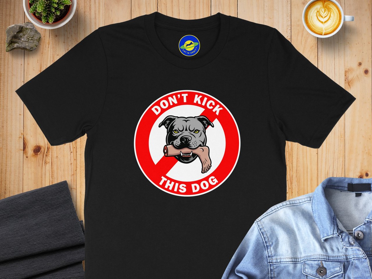 Don't Kick This Dog T-Shirt, Funny Dog Shirt, Dog Bite Warning, Staffordshire Bull Terrier Graphic Tee, Pit Bull Lover
