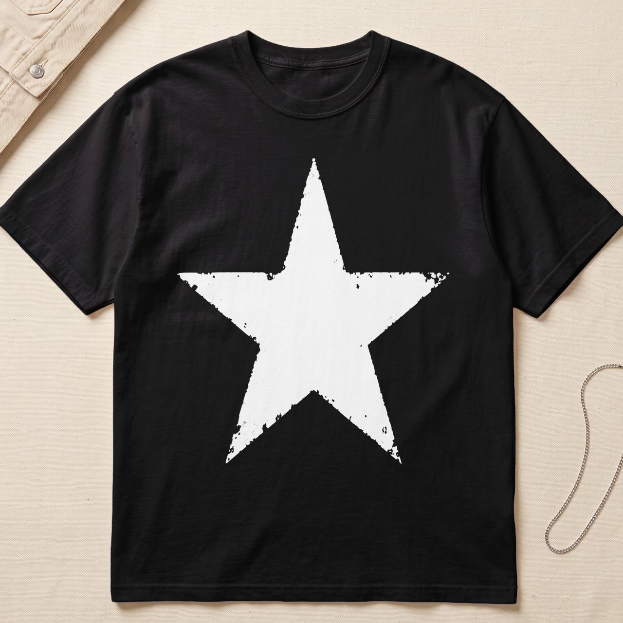 Vintage Grunge Star T-Shirt, Y2K Graphic Aesthetic Tee, Distressed Minimalist Streetwear Shirt, Retro Punk Rock Top, Indie Unisex Gift
