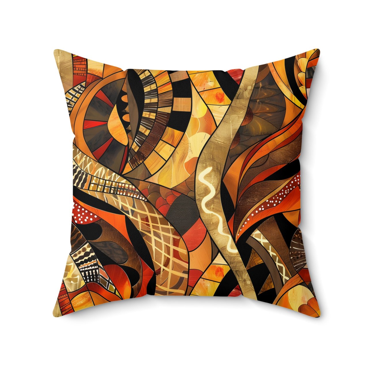 Golden Threads Lumbar  & Throw Pillow 
