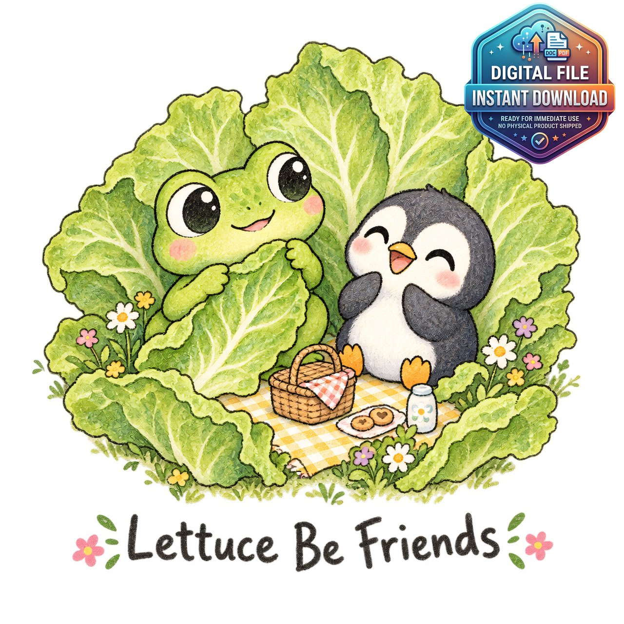 Lettuce Be Friends Clipart