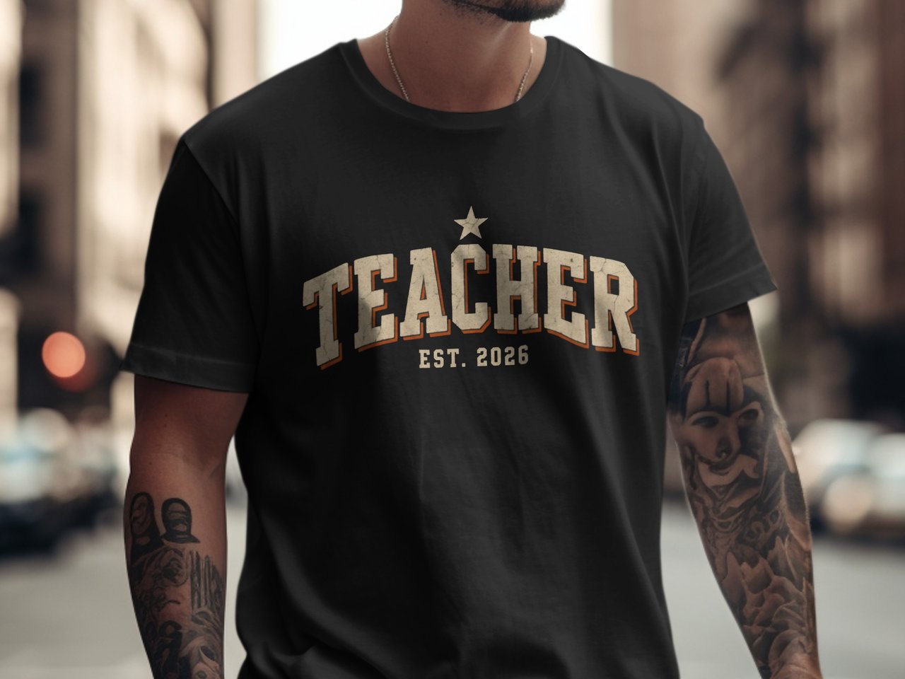 Male Teacher Shirt Est 2026 Vintage Varsity Sweatshirt, New Future Male Educator Hoodie, First Year Teacher Appreciation Gift for Him
