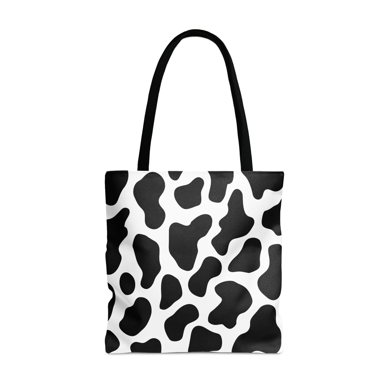 Cow Print Tote Bag & Phone Case, Y2K Black White Dalmatian Spot Aesthetic, Trendy Indie Fashion Accessory, Farmcore Gift Set