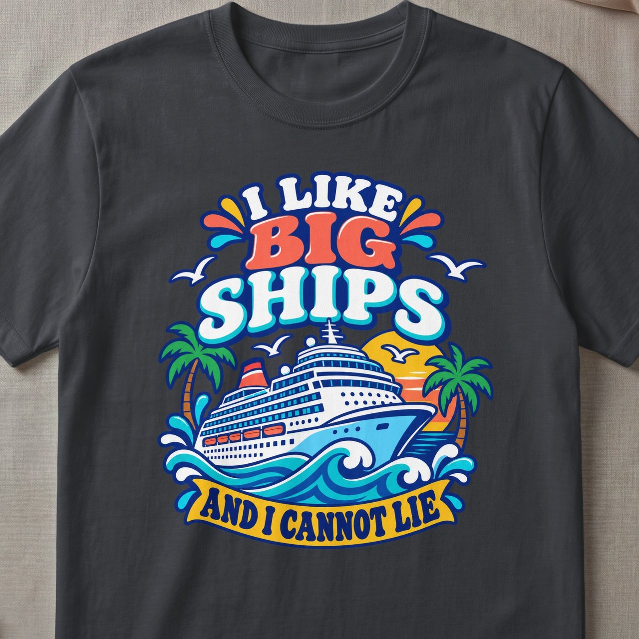 I Like Big Ships Retro Cruise T-Shirt