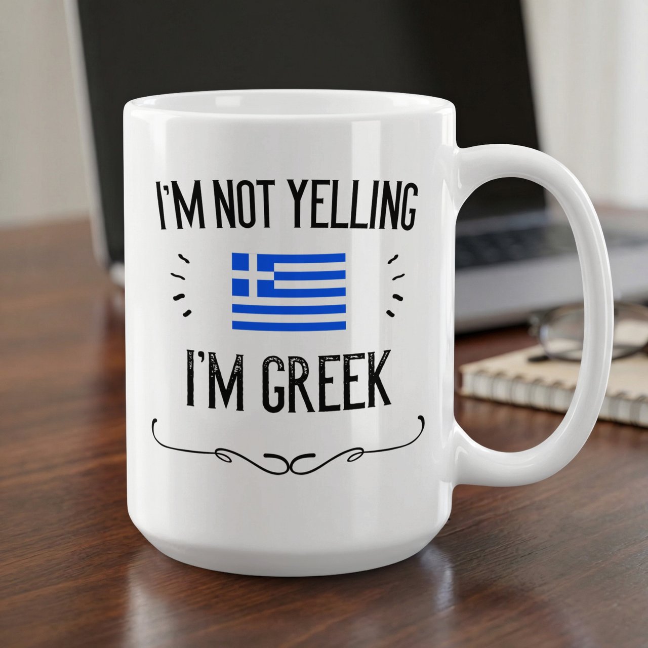 Funny Greek Gift Mug – I'm Not Yelling