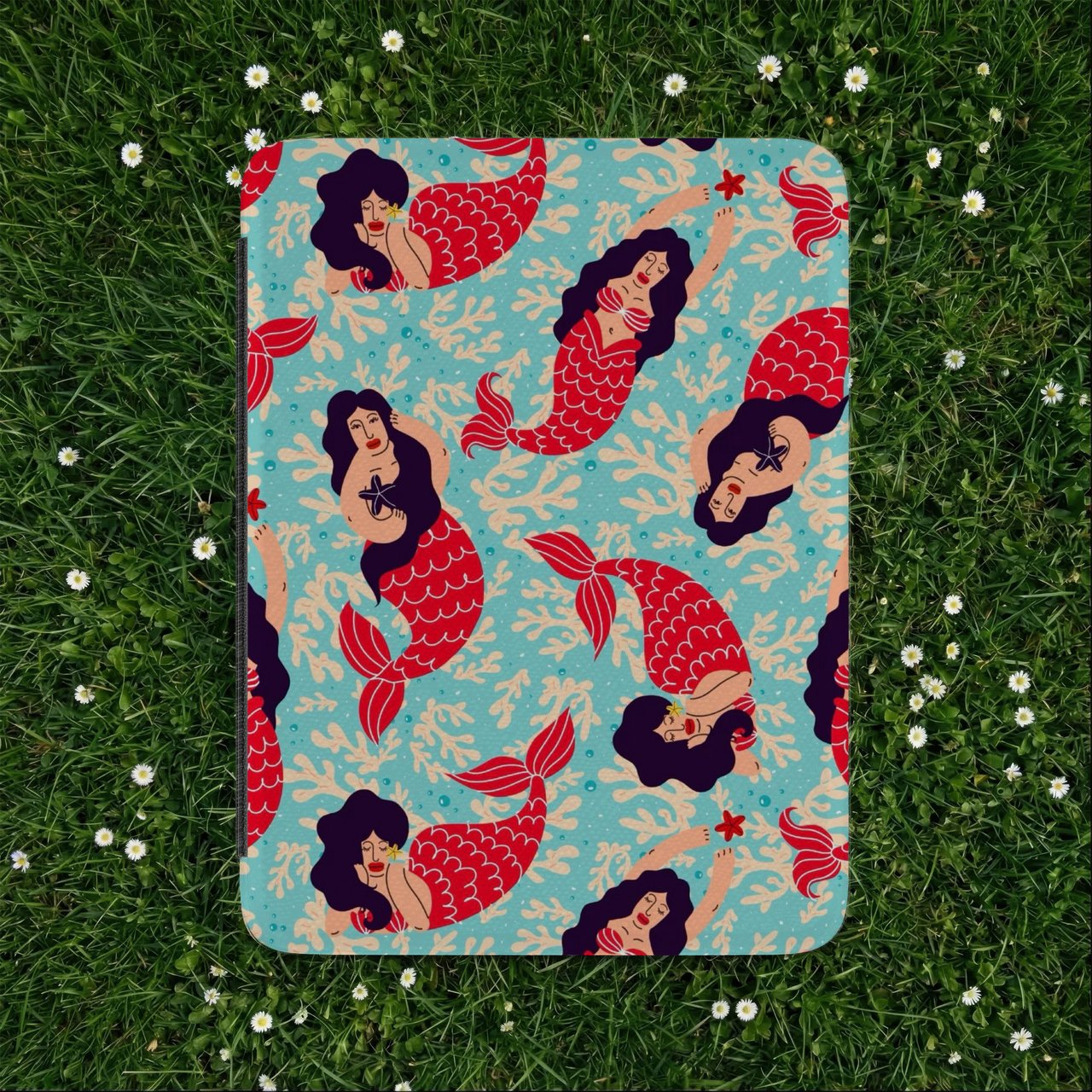 Vintage Red Mermaid Kindle Case