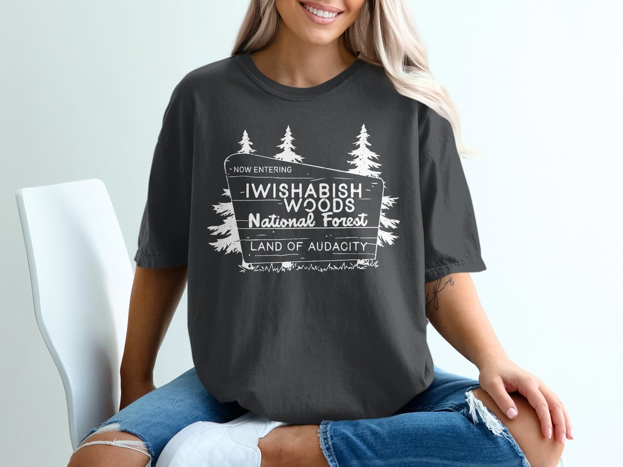 Iwishabish Woods Land of Audacity Graphic Tee