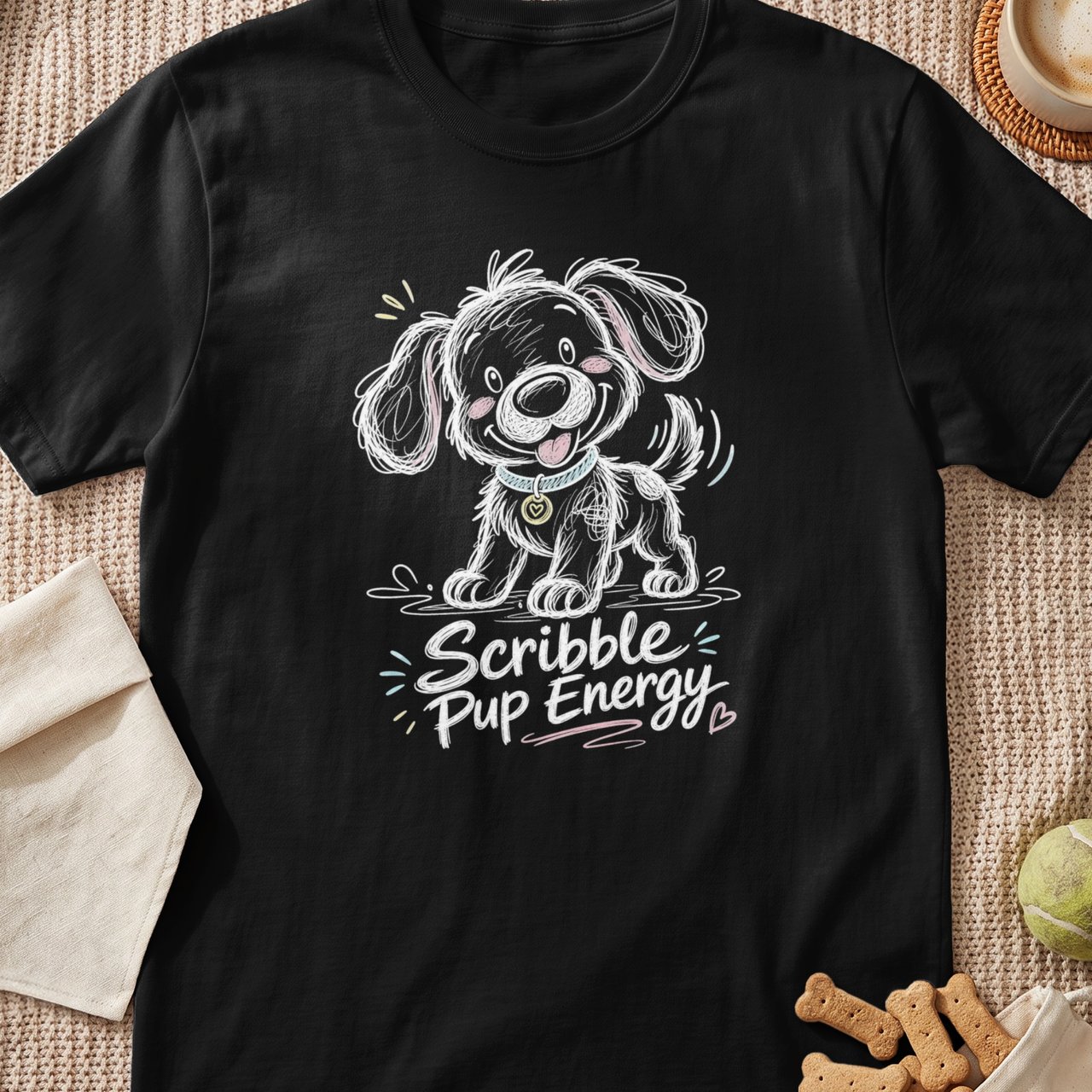 Scribble Pup Energy T-Shirt