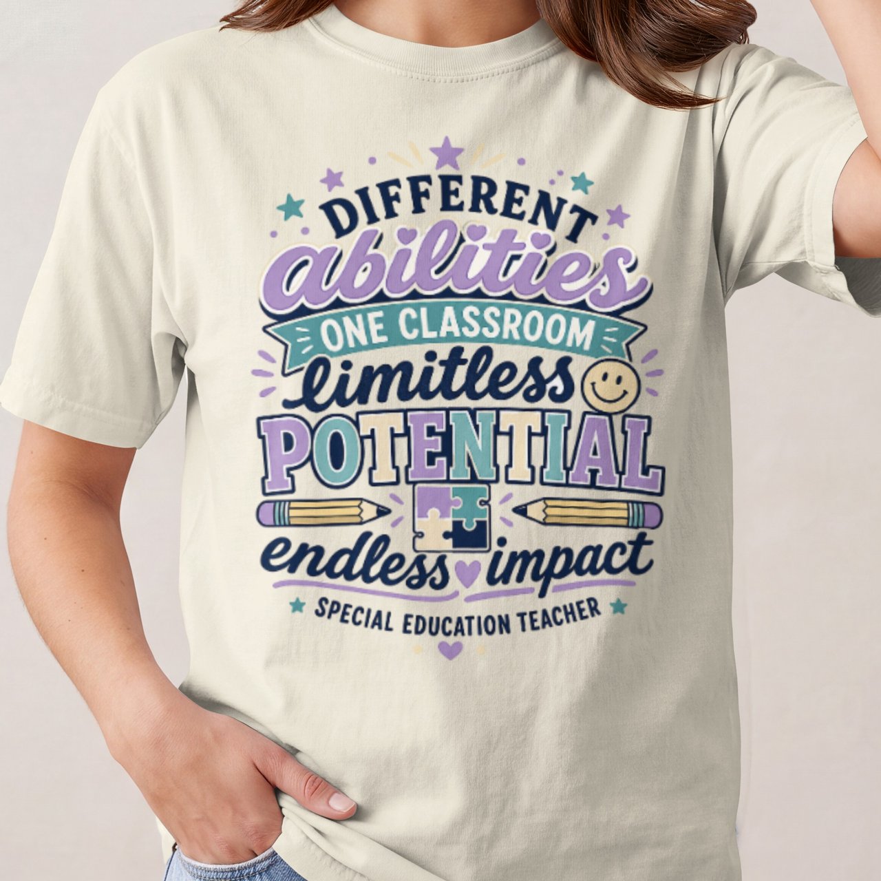 Special Education Teacher Shirt, Different Abilities Inclusive Classroom Tee, SPED Teacher Gift, Limitless Potential Sweatshirt