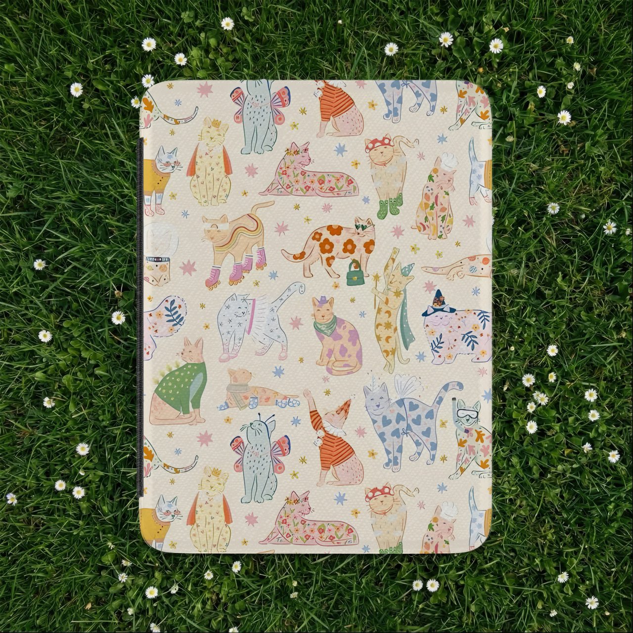Whimsical Dress Up Cats Kindle Case