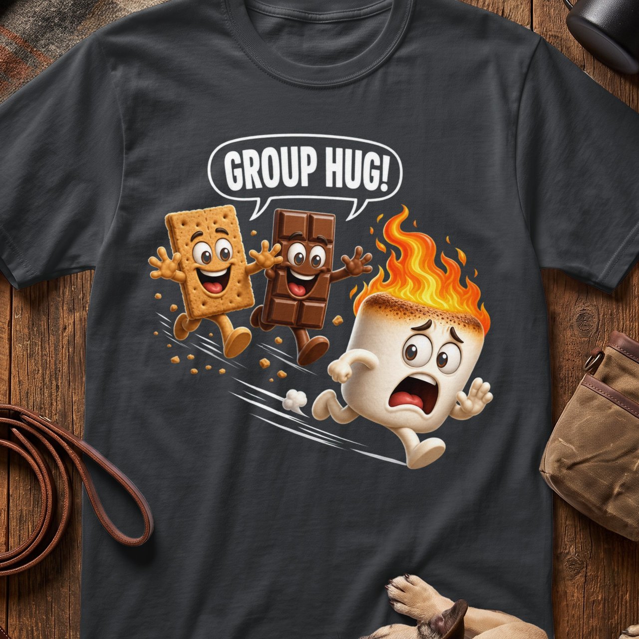 Campfire S'mores Group Hug Tee