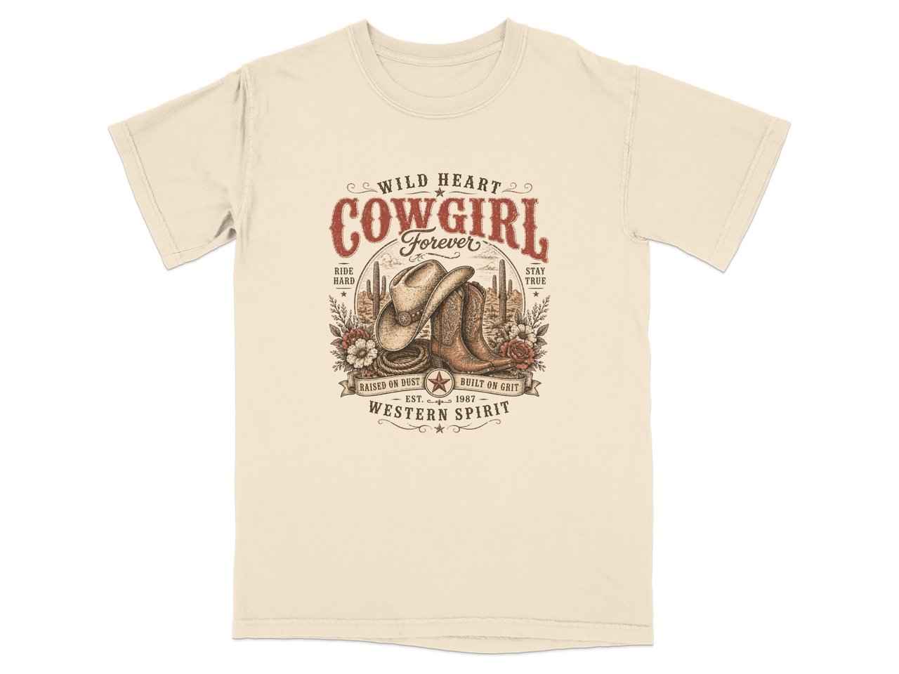 "Wild Heart Cowgirl" Vintage Western T-Shirt
