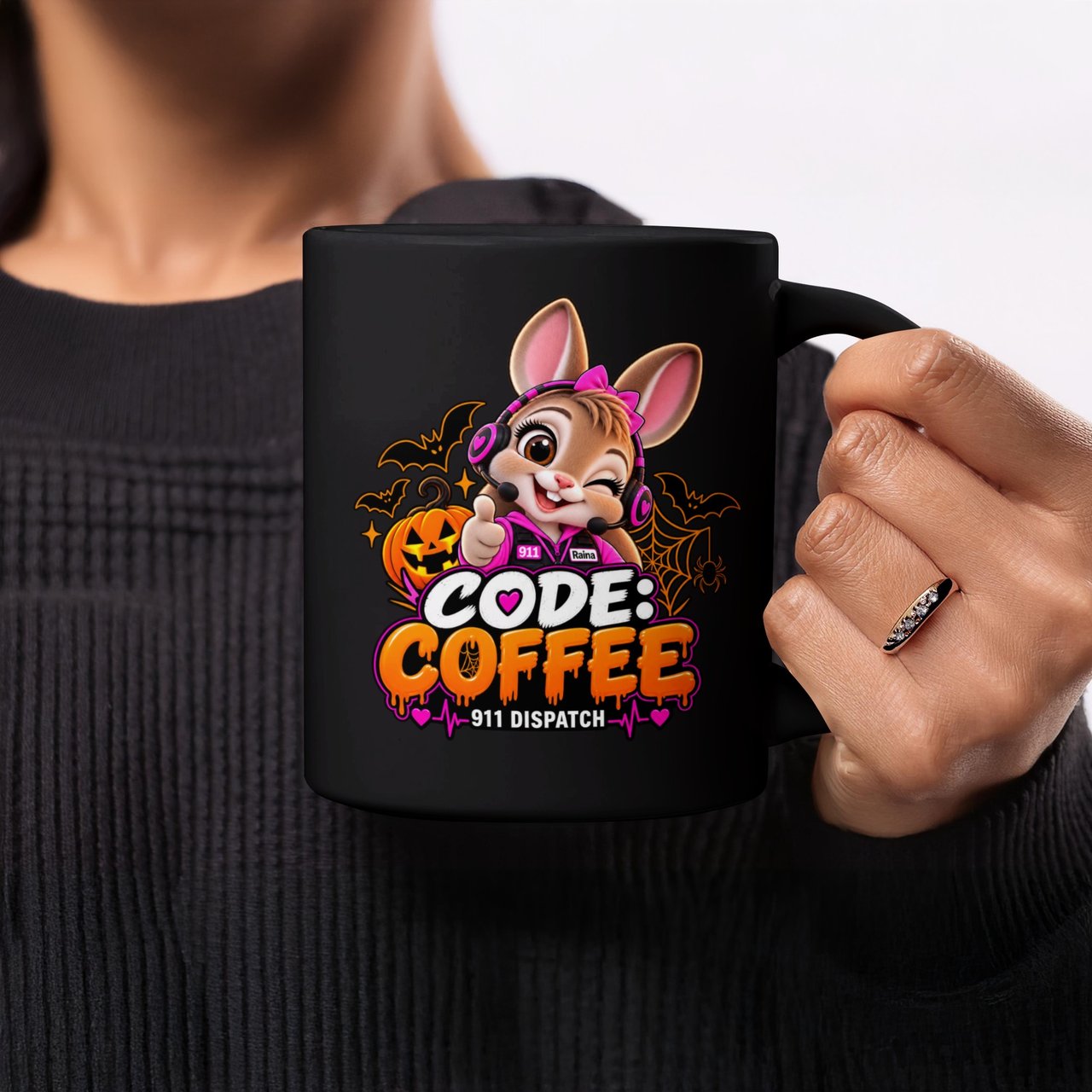 Code Coffee 911 Dispatch Halloween Mug