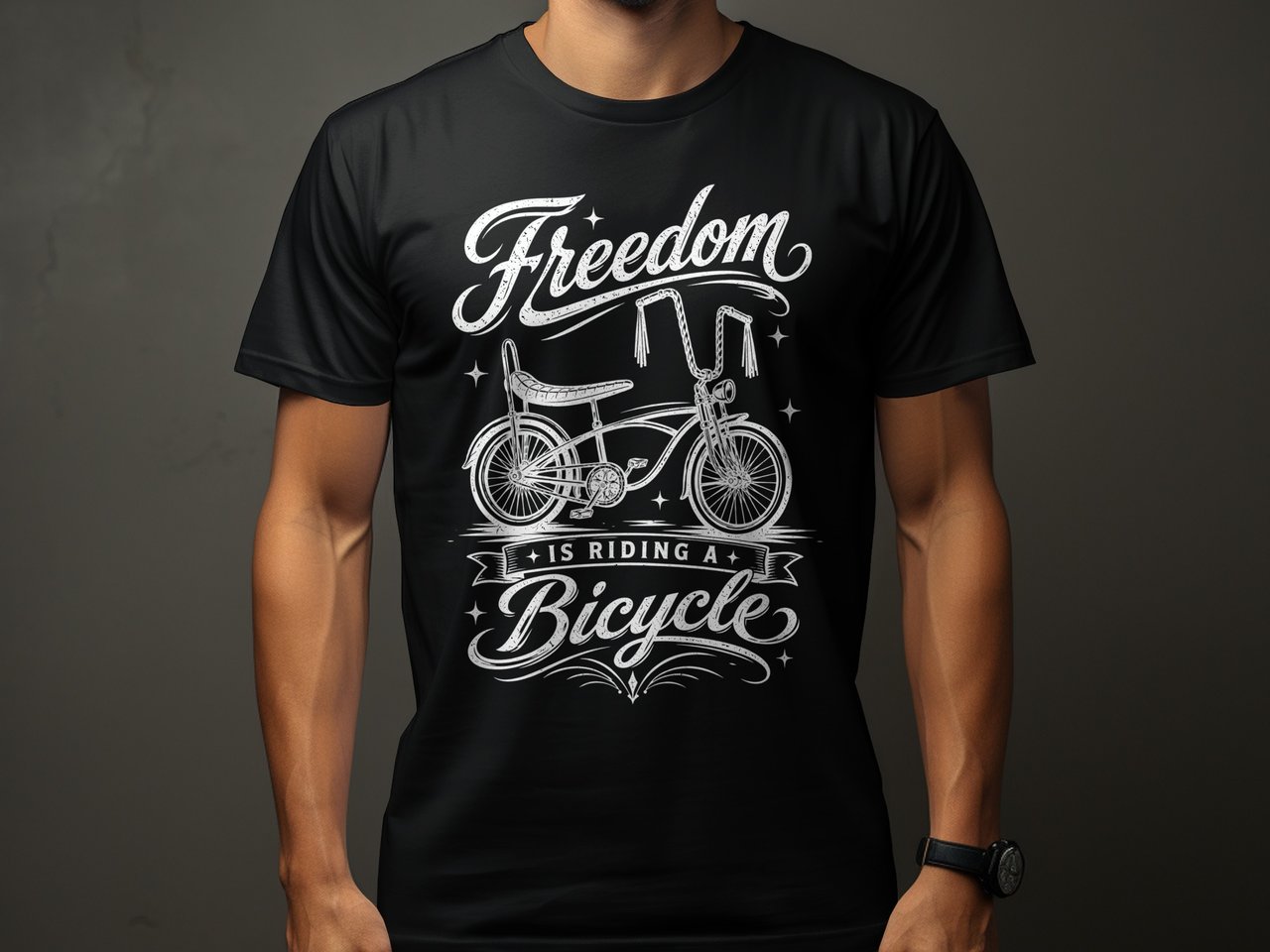 Freedom Is Riding a Bicycle | Lowrider Bike T-Shirt