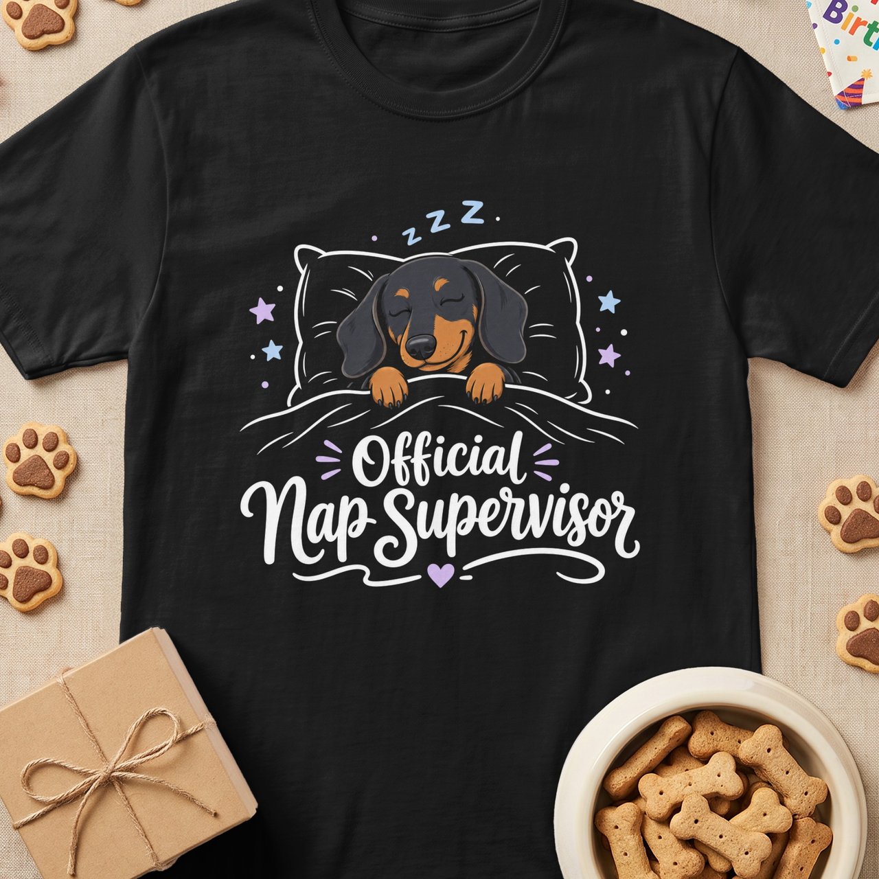 Official Nap Supervisor Dachshund Tee