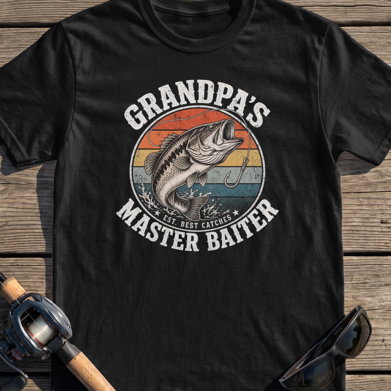 Grandpa's Master Baiter Bass T-Shirt