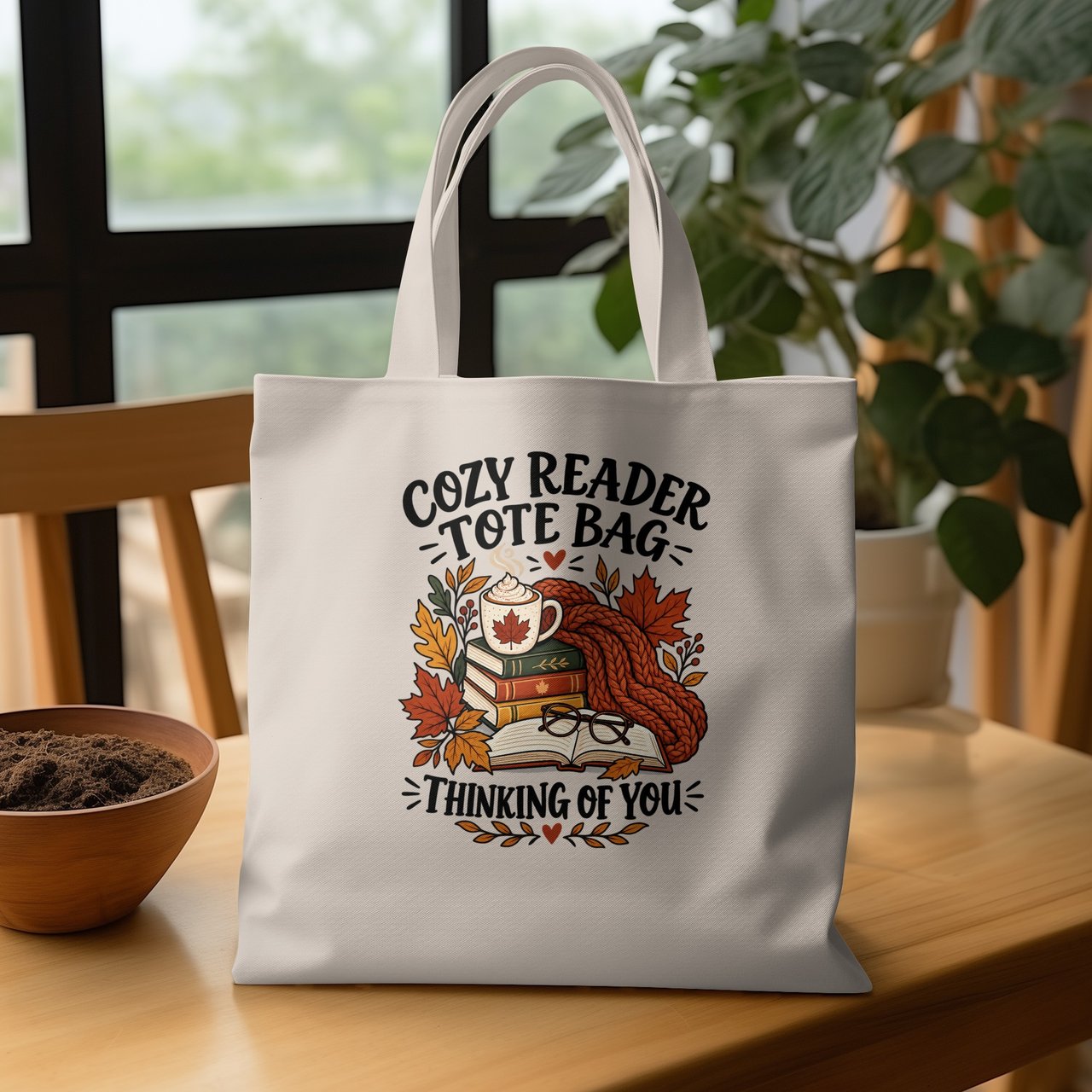 Cozy Reader Tote Bag
