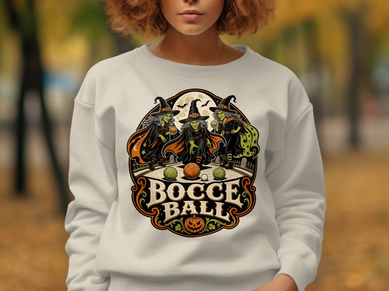 Halloween Witches Bocce Ball Sweatshirt