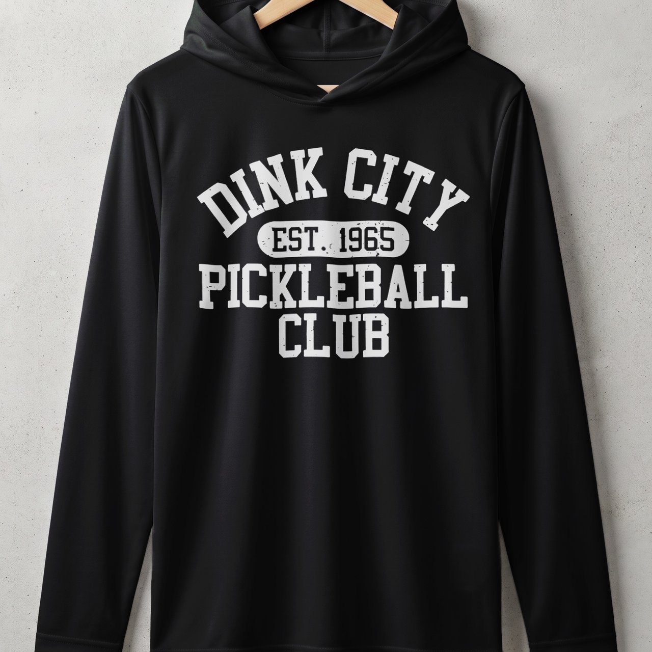 Pickleball Sport-Tek Performance Hood, Dink City Est. 1965 Pickleball Club, Lightweight Hoodie