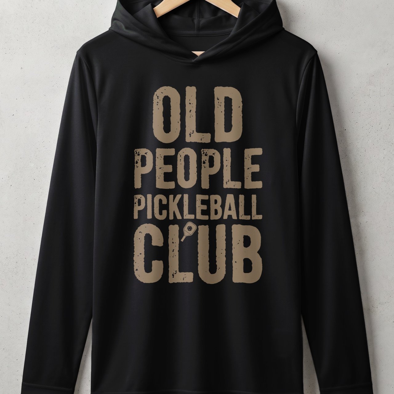 Pickleball Sport-Tek Performance Hood, Old People Pickleball Club, Lightweight Hoodie