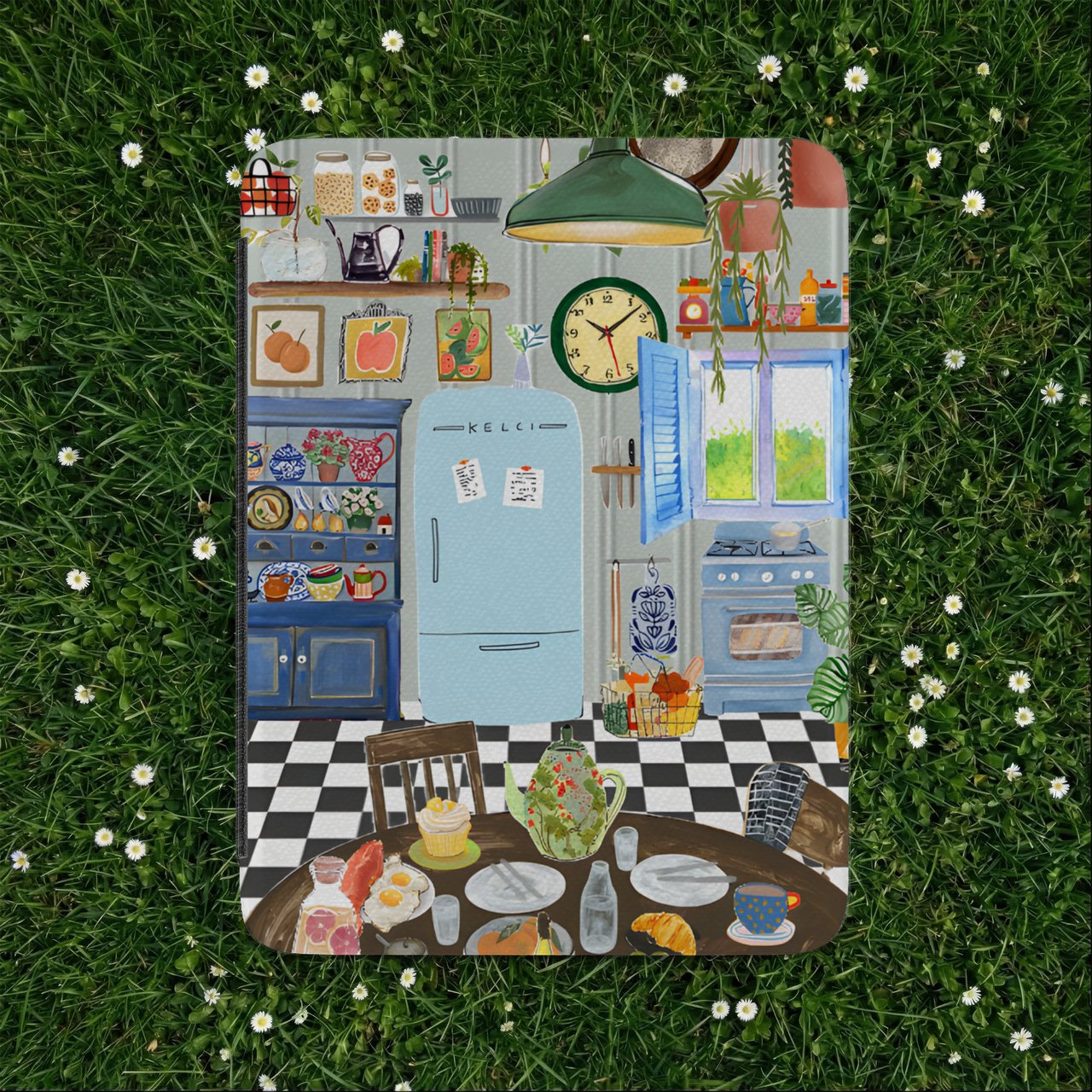 Retro Cozy Kitchen Kindle Case