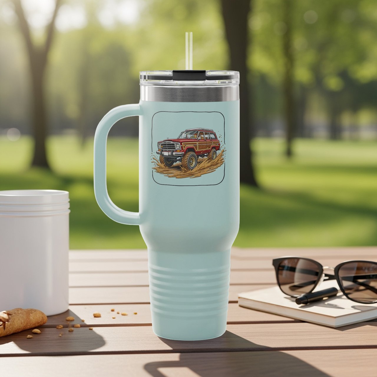 Grand Wagoneer Tumbler: Red Wagon, Off Road Design, The Waggy SUV