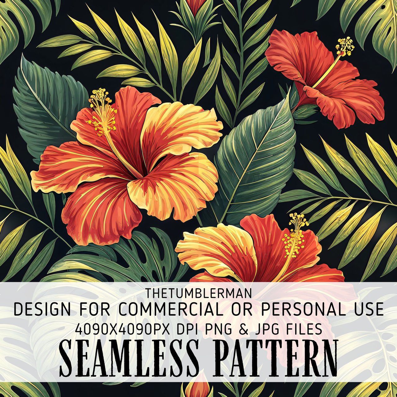 Hibiscus Tumbler Design, Tropical Flower Digital Paper, Colorful Floral Backgrounds, Printable Tumbler Png, Junk Journal Pages, Digital