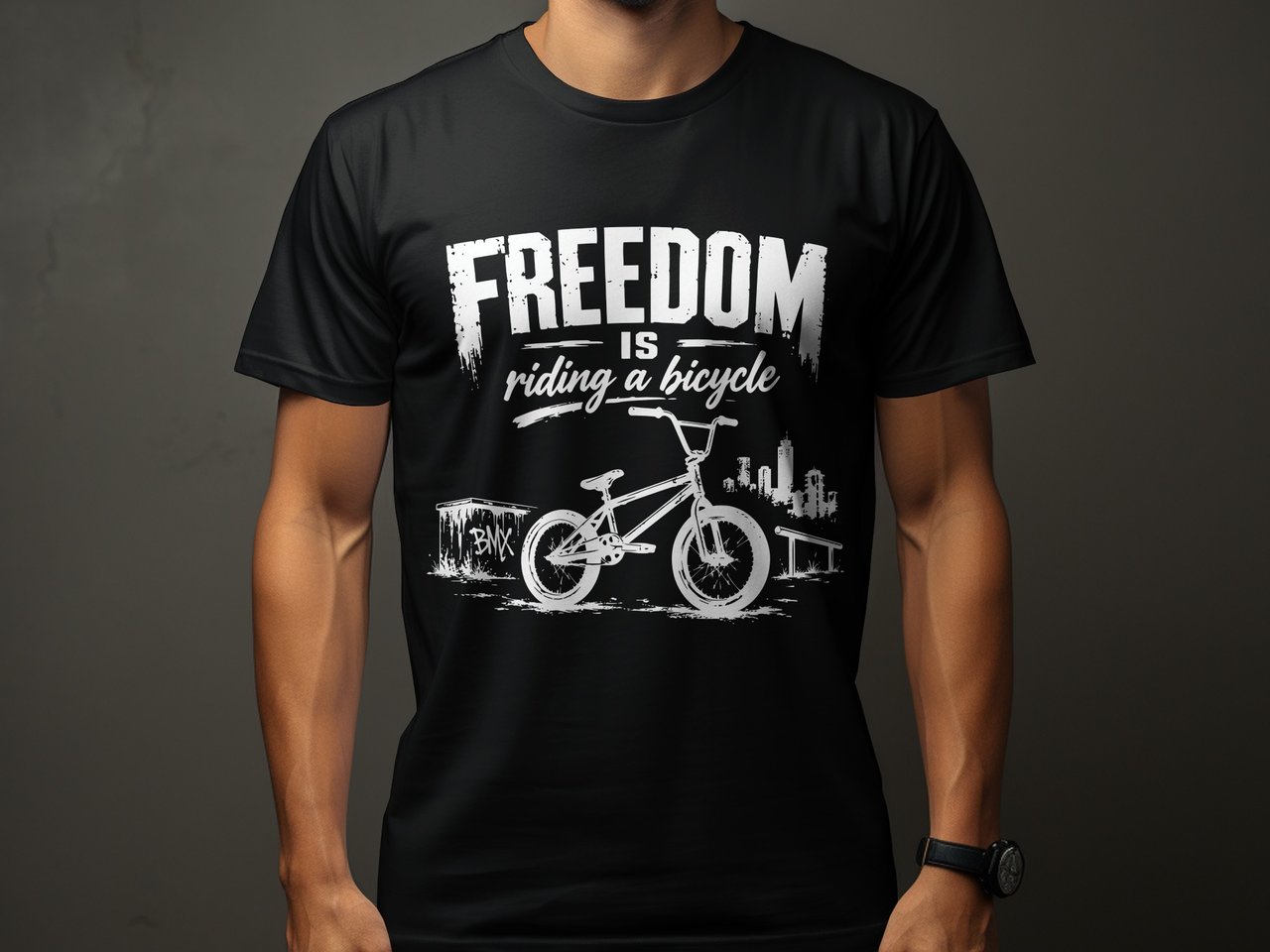 Freedom Is Riding a Bicycle | BMX T-Shirt