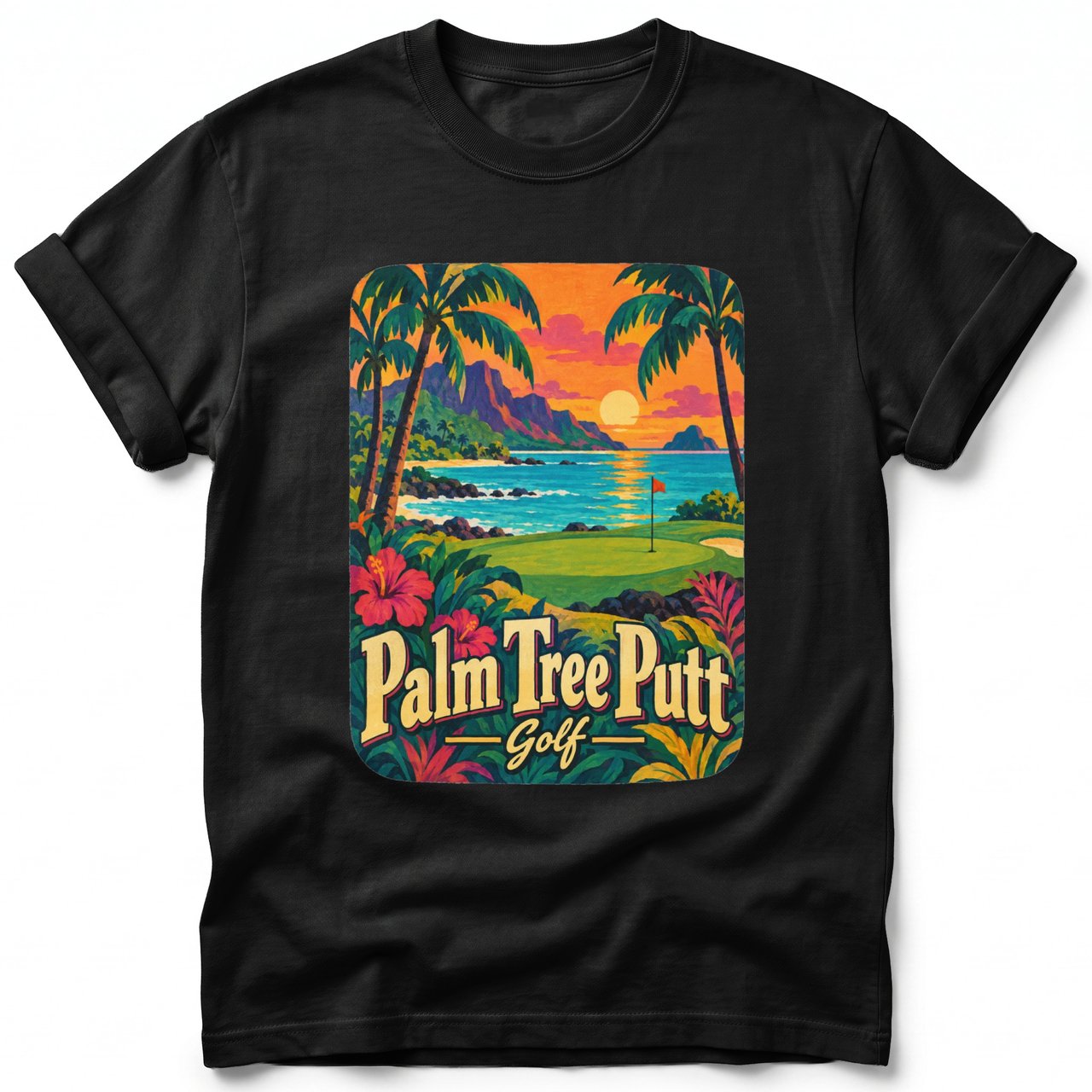 Palm Tree Putt ~ Comfort Colors Premium Tee