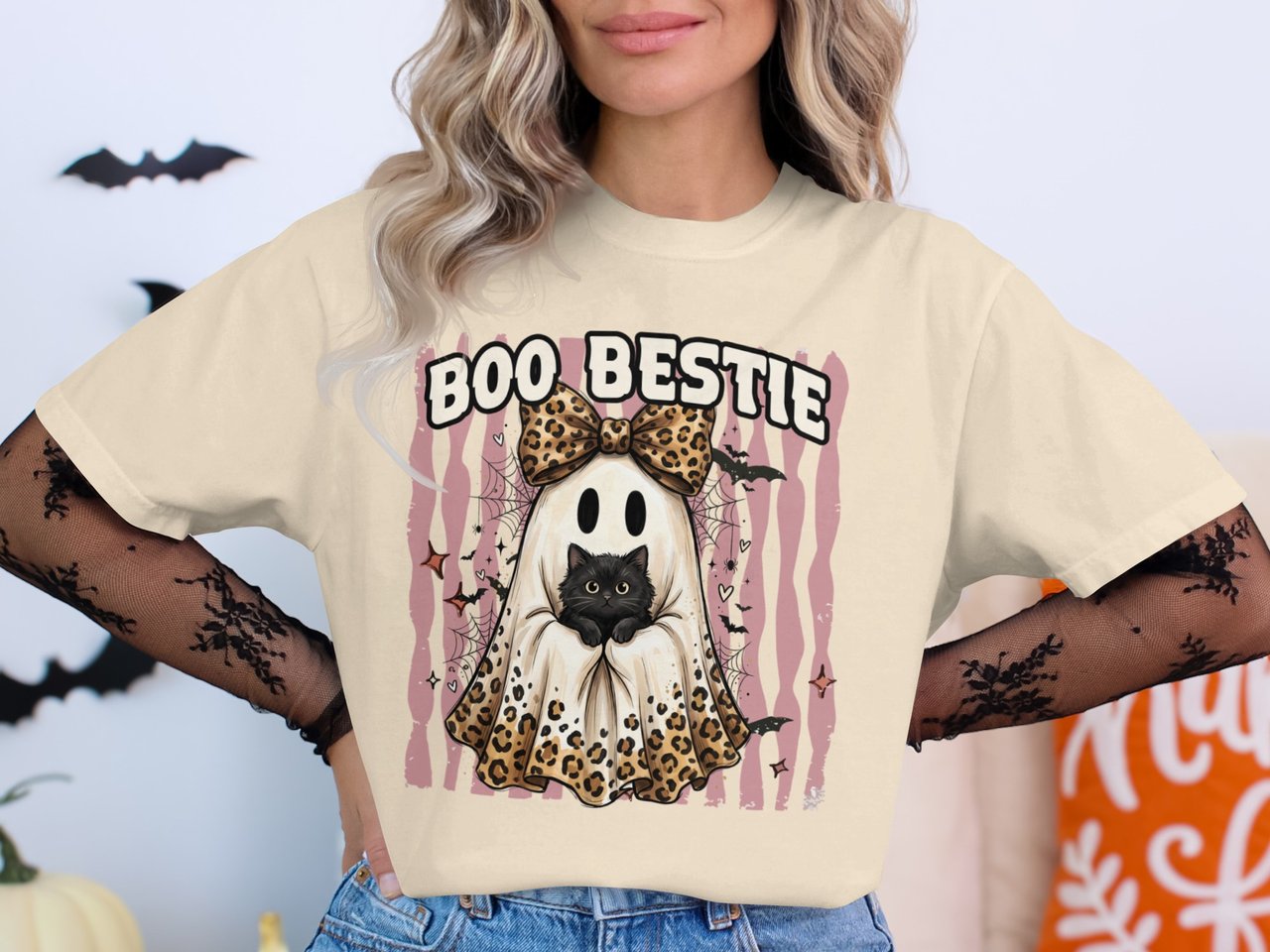 Bestie Boo Leopard Ghost T-Shirt