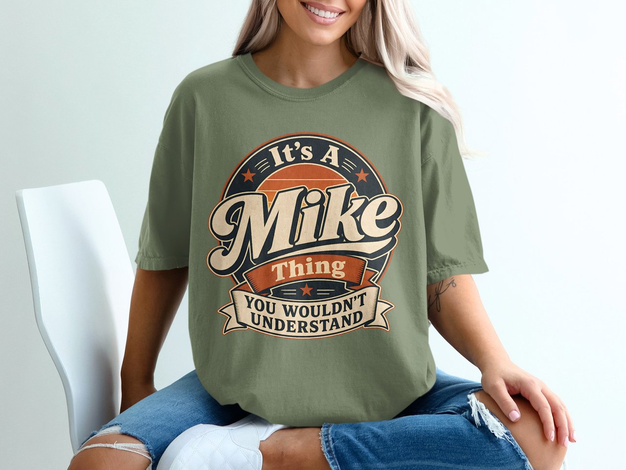 Funny Mike Thing T-Shirt, Personalized Name Gift, Custom Mike Shirt, Retro Style Mike Tee, Humorous Mike Gift for Men