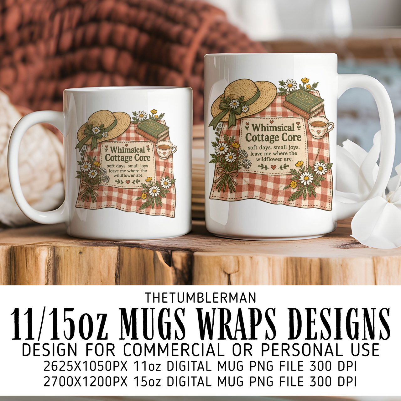 Whimsical Cottagecore Mug Wrap