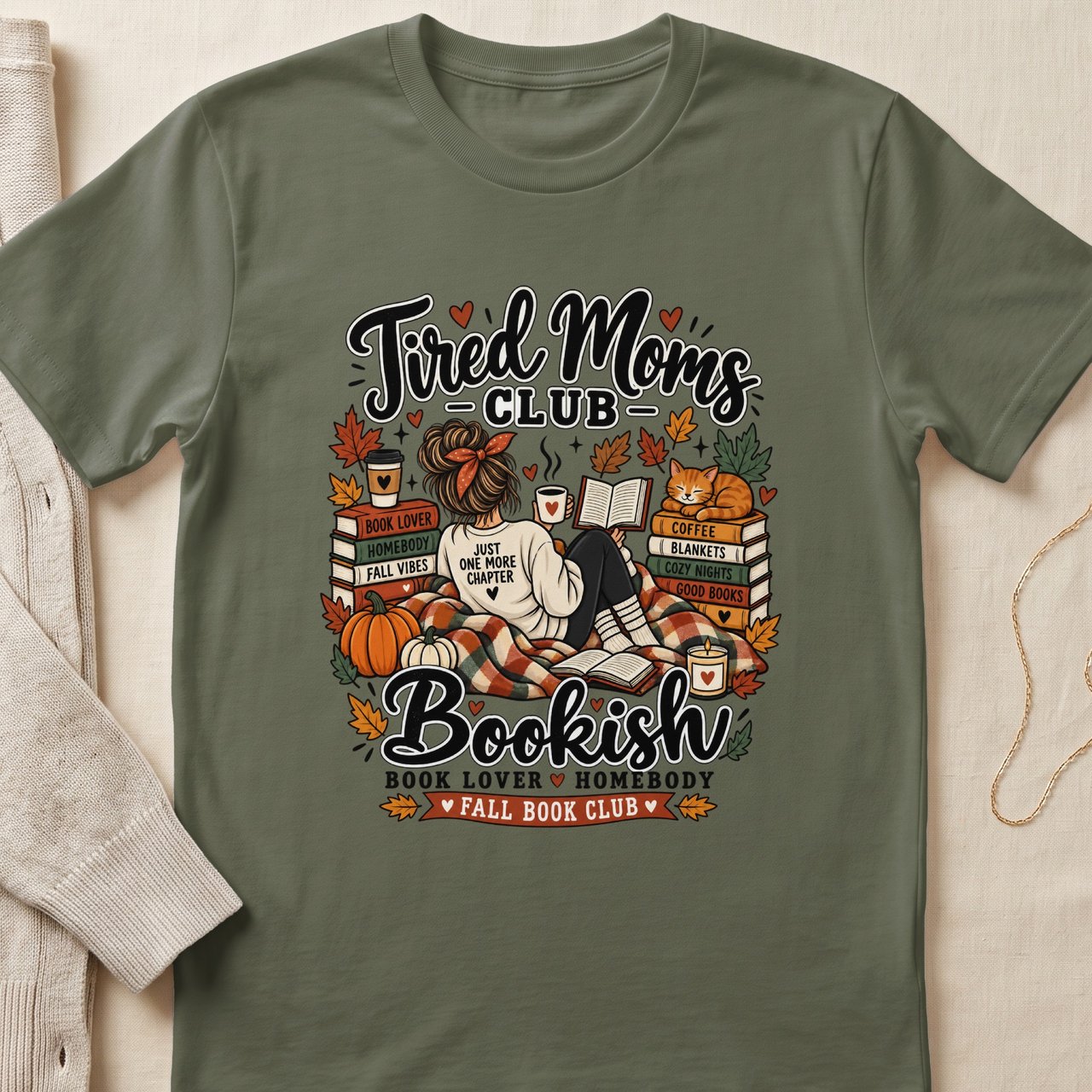 Tired Moms Club Bookish Tee
