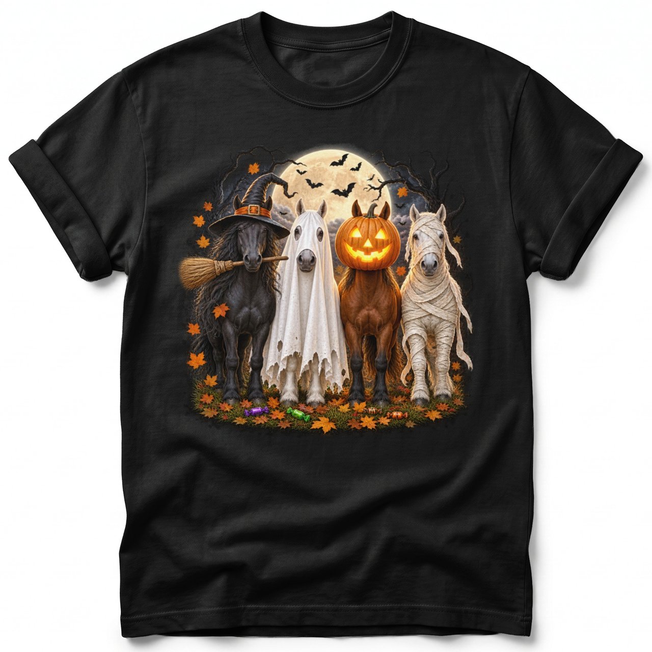 Halloween Horses Costume Party Tee