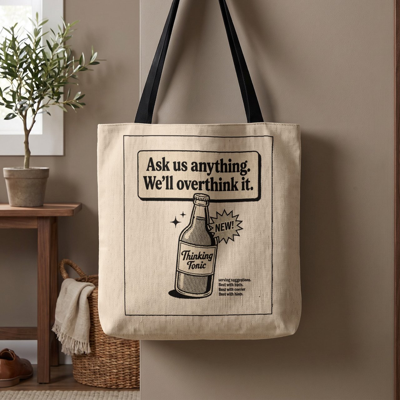 Thinking Tonic Overthinking Tote Bag
