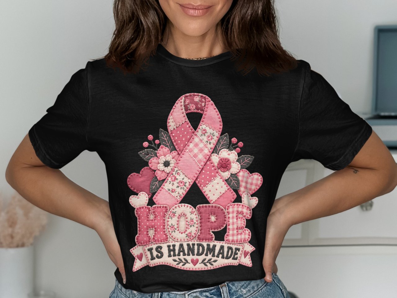 Hope Is Handmade Faux Patchwork Tee