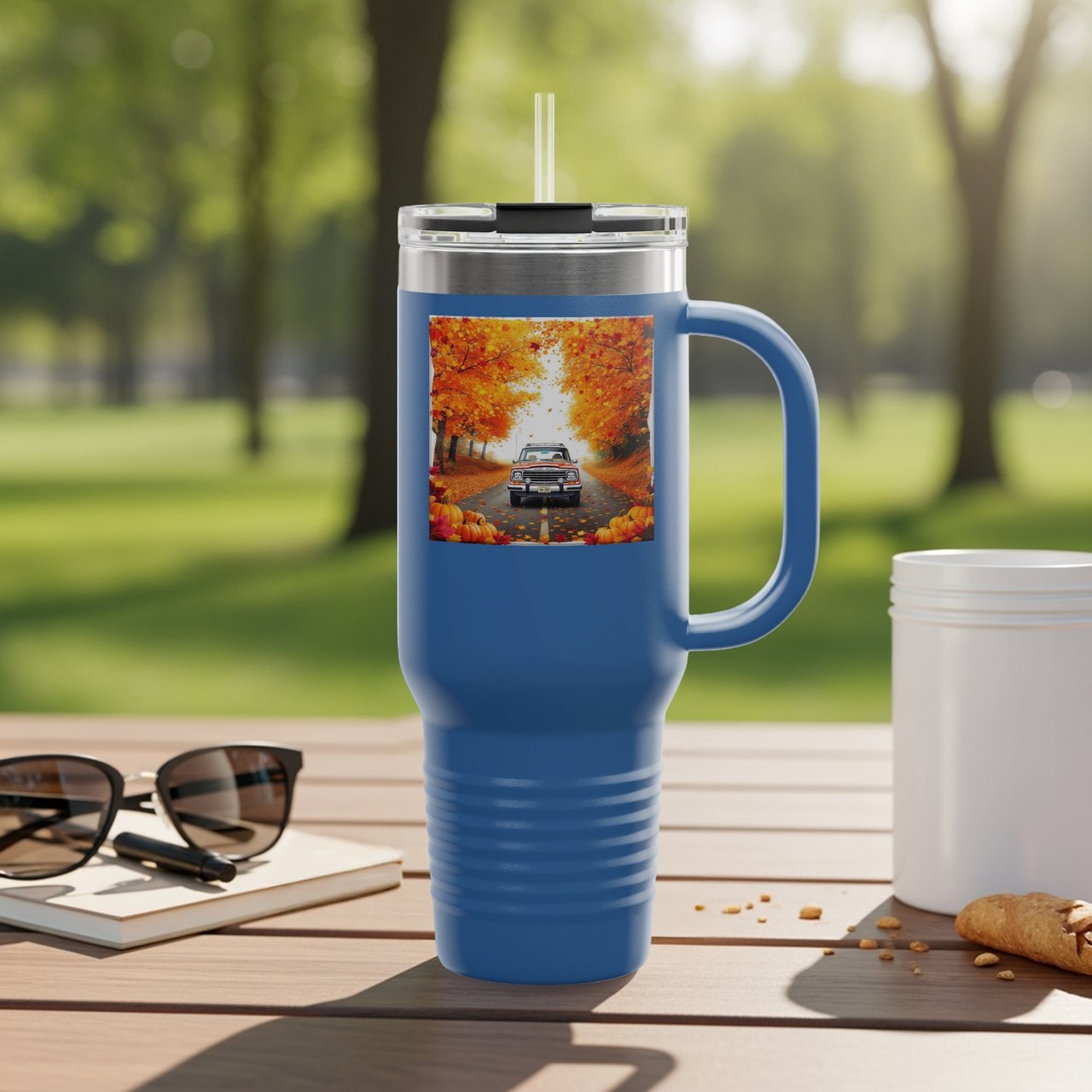 Grand Wagoneer Tumbler, The Waggy, Autumn Leaves, Pumpkin Tumbler, Fall Car Tumbler, Cars at Petralla Shop